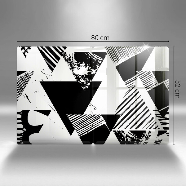 Sklo za varnou desku Geometrické trojúhelníky