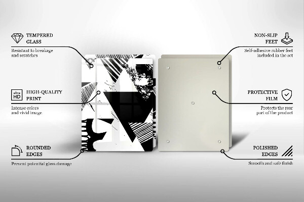 Sklo za varnou desku Geometrické trojúhelníky