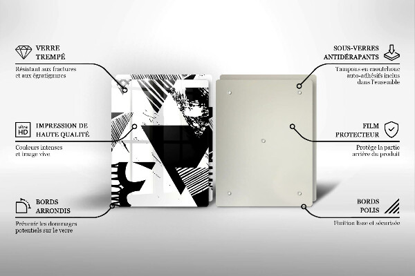 Sklo za varnou desku Geometrické trojúhelníky