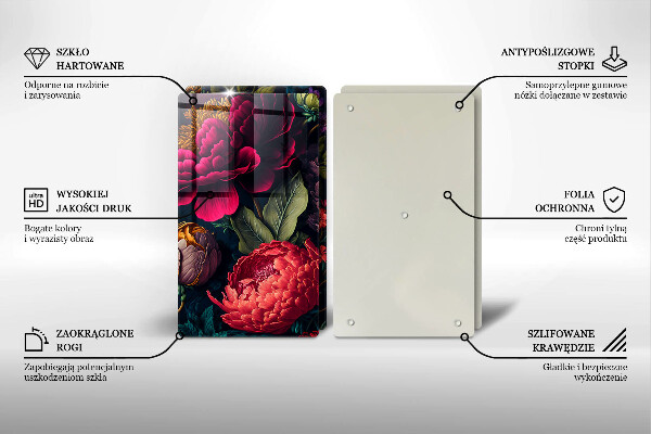 Sklo za varnou desku Krásné květiny