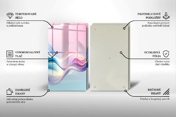 Deska za sporák Pastelové abstrakce