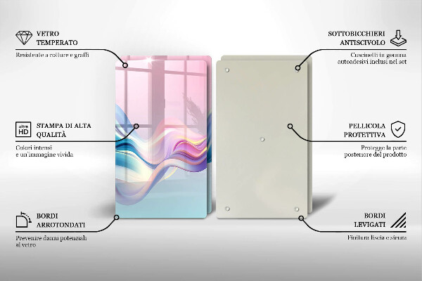 Deska za sporák Pastelové abstrakce