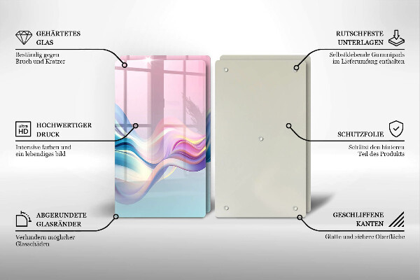 Deska za sporák Pastelové abstrakce