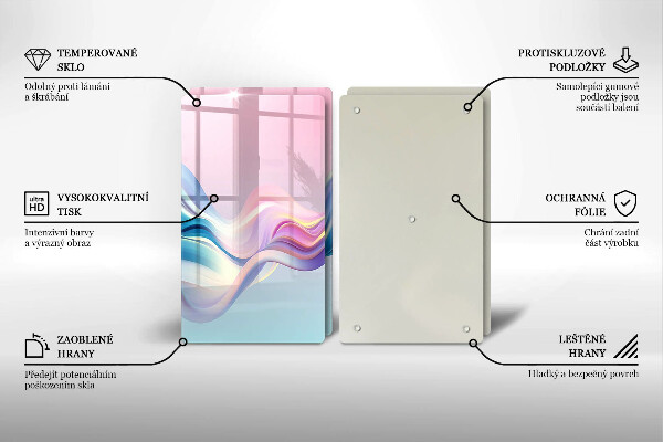 Deska za sporák Pastelové abstrakce