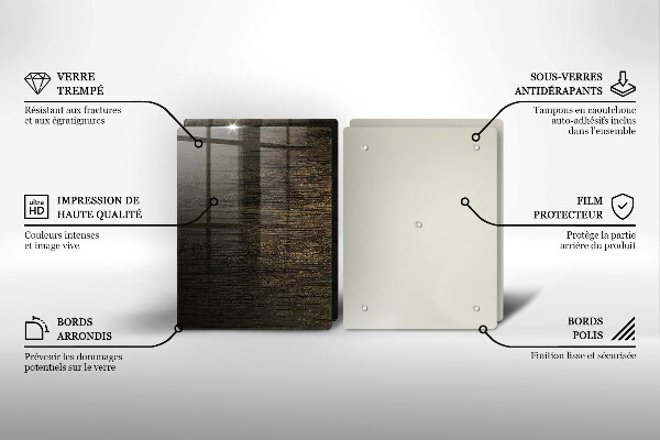 Skleněná deska za sporák Textura dřevěné kůry