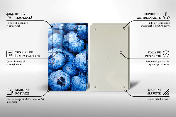 Skleněná deska za sporák Šťavnaté borůvky