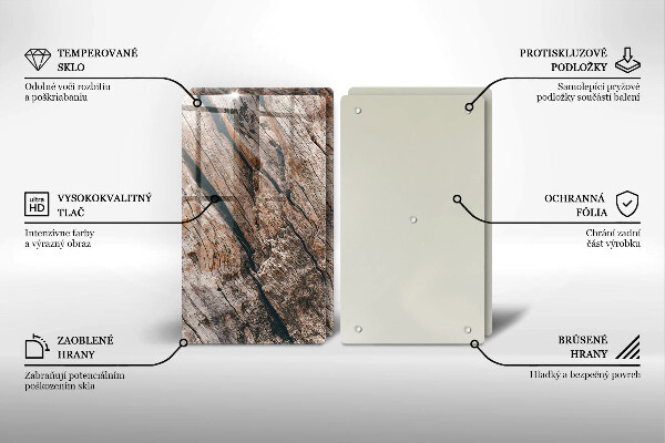 Skleněná deska za sporák Dřevěná konstrukce