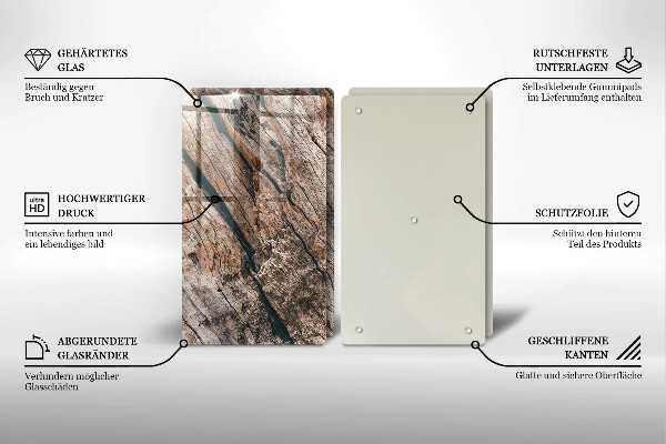 Skleněná deska za sporák Dřevěná konstrukce