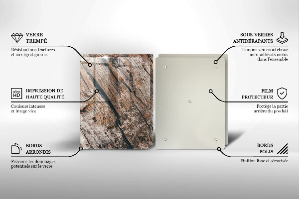 Skleněná deska za sporák Dřevěná konstrukce