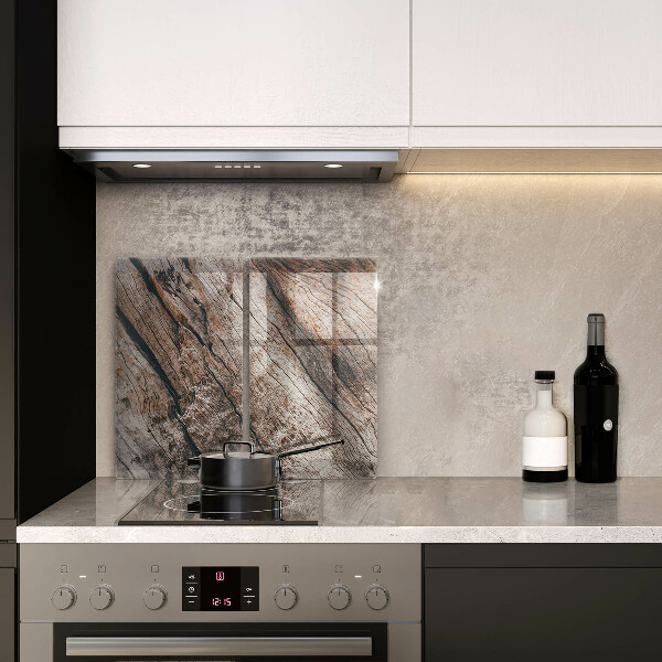 Skleněná deska za sporák Dřevěná konstrukce