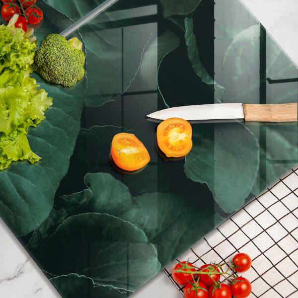 Skleněná deska za sporák Divoké tmavé listy