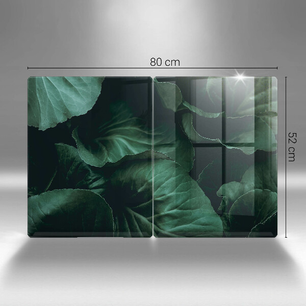 Skleněná deska za sporák Divoké tmavé listy