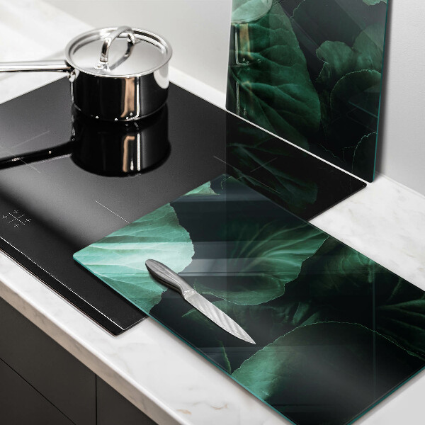 Skleněná deska za sporák Divoké tmavé listy