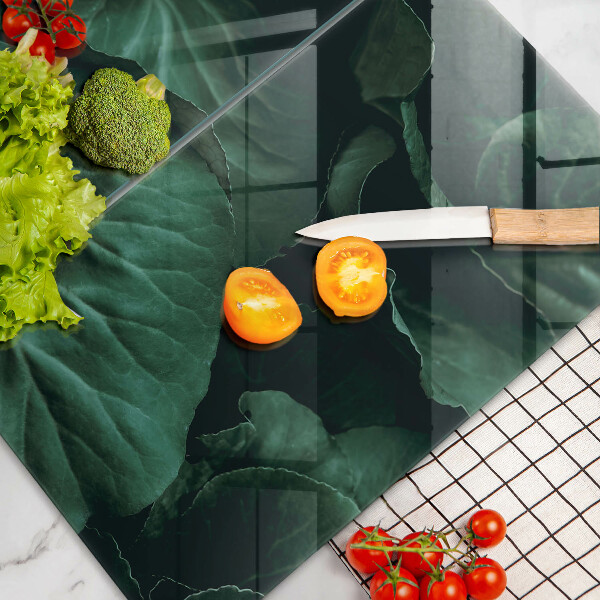 Skleněná deska za sporák Divoké tmavé listy