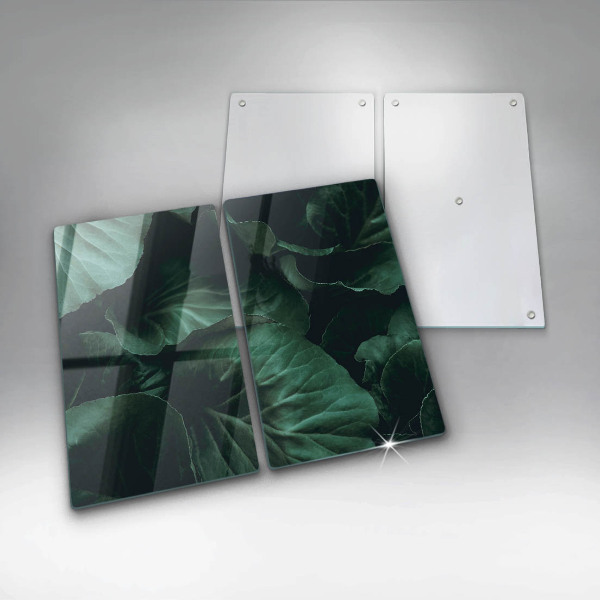 Skleněná deska za sporák Divoké tmavé listy