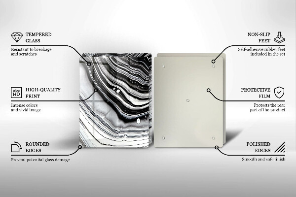 Sklo za varnou desku Inkoustová abstrakce