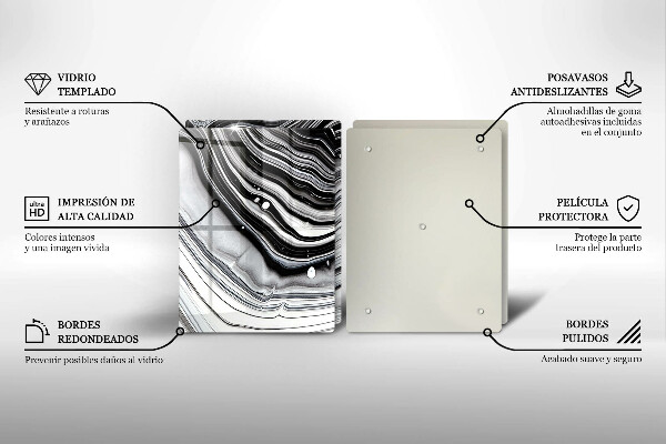 Sklo za varnou desku Inkoustová abstrakce