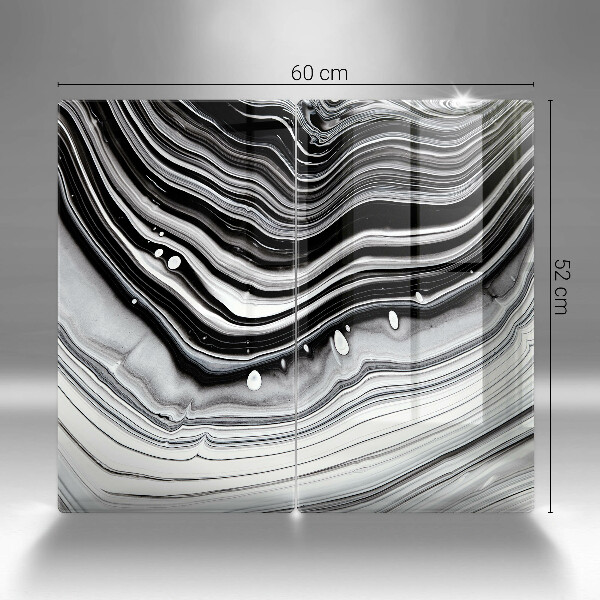 Sklo za varnou desku Inkoustová abstrakce