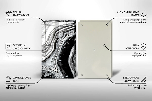 Sklo za varnou desku Inkoustová abstrakce