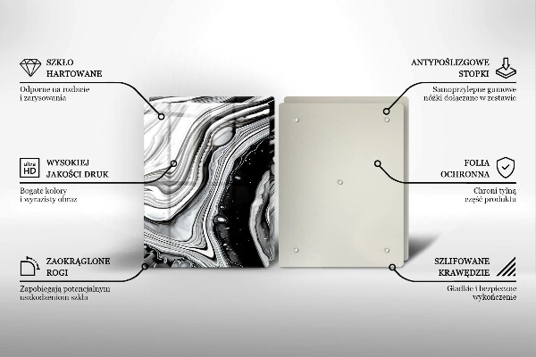 Sklo za varnou desku Inkoustová abstrakce