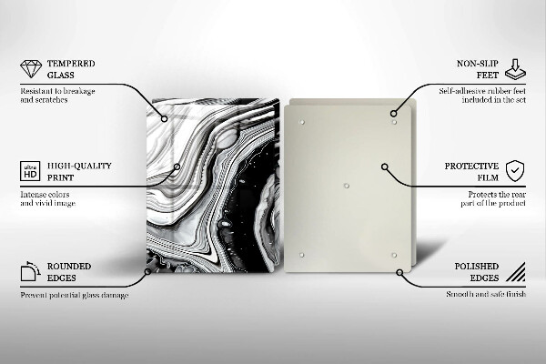 Sklo za varnou desku Inkoustová abstrakce