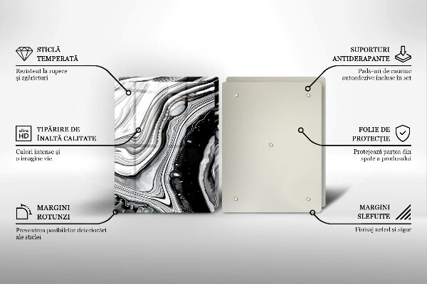 Sklo za varnou desku Inkoustová abstrakce