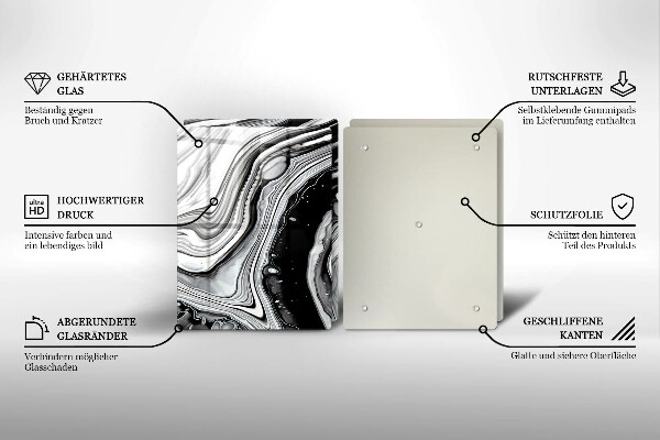 Sklo za varnou desku Inkoustová abstrakce