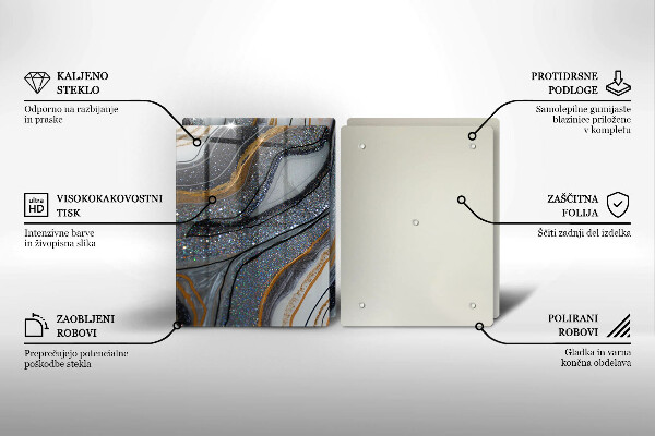 Sklo za varnou desku Skála se zlatem