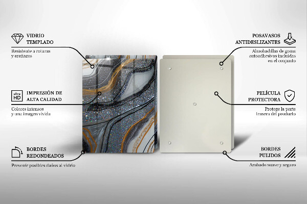 Sklo za varnou desku Skála se zlatem