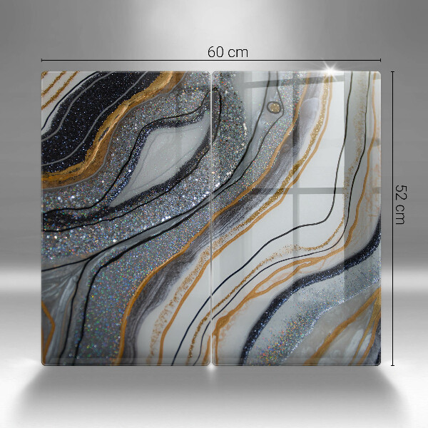 Sklo za varnou desku Skála se zlatem