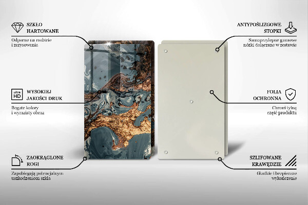 Sklo za varnou desku Zlatá skalní struktura