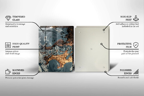 Sklo za varnou desku Zlatá skalní struktura