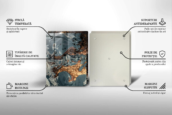 Sklo za varnou desku Zlatá skalní struktura