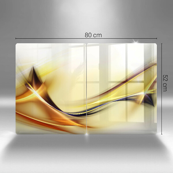Skleněná deska za sporák Abstraktní linie světla