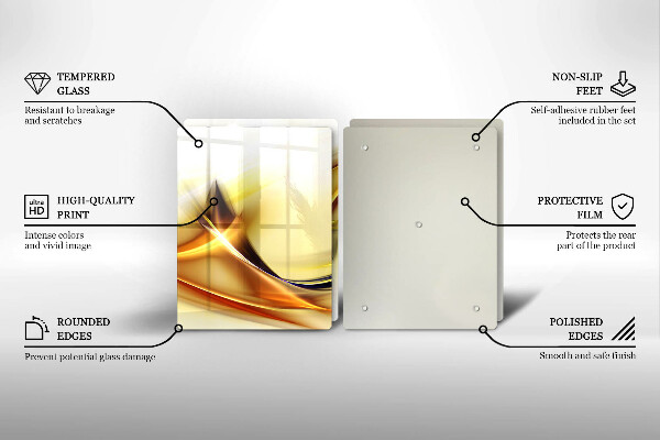 Skleněná deska za sporák Abstraktní linie světla