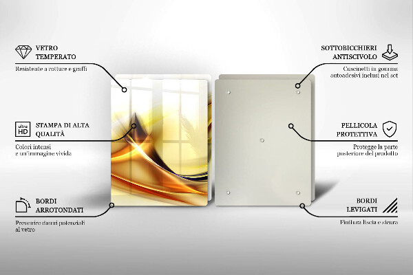 Skleněná deska za sporák Abstraktní linie světla