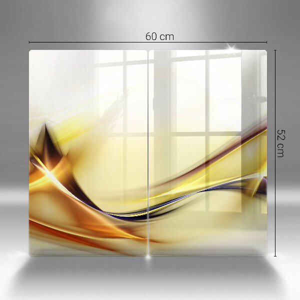 Skleněná deska za sporák Abstraktní linie světla