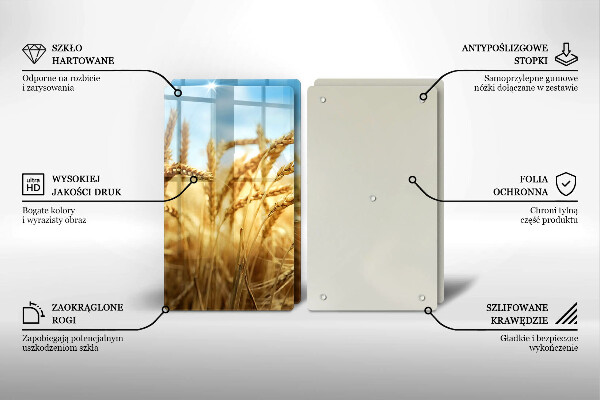 Sklo za varnou desku Klasy obilovin na poli