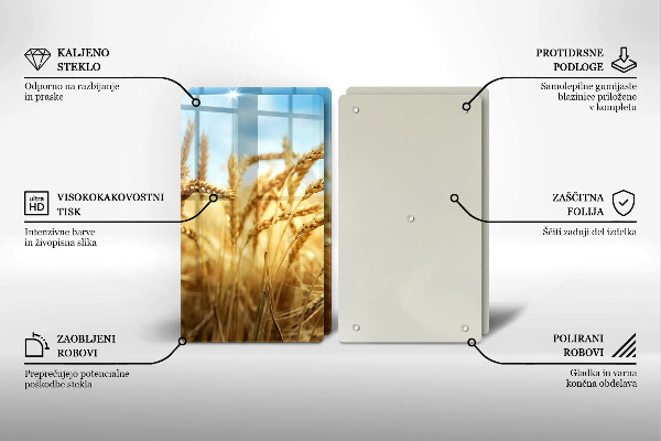 Sklo za varnou desku Klasy obilovin na poli