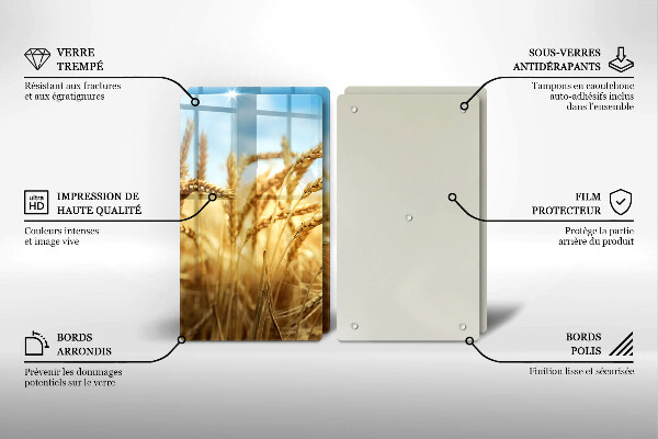 Sklo za varnou desku Klasy obilovin na poli