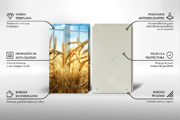 Sklo za varnou desku Klasy obilovin na poli