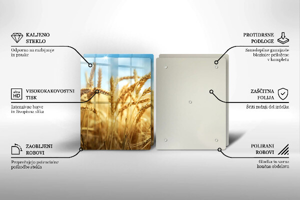 Sklo za varnou desku Klasy obilovin na poli