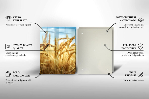 Sklo za varnou desku Klasy obilovin na poli