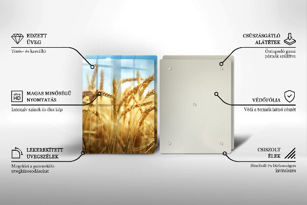 Sklo za varnou desku Klasy obilovin na poli