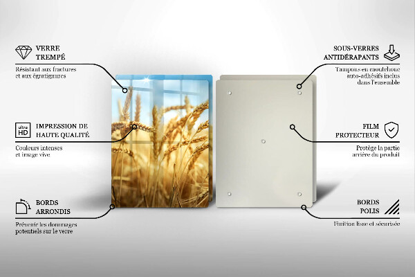 Sklo za varnou desku Klasy obilovin na poli