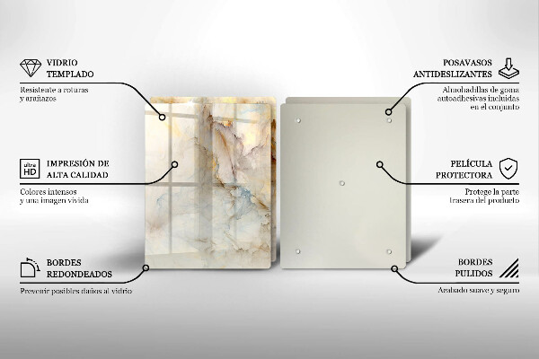 Deska za sporák Textura mramoru se zlatem