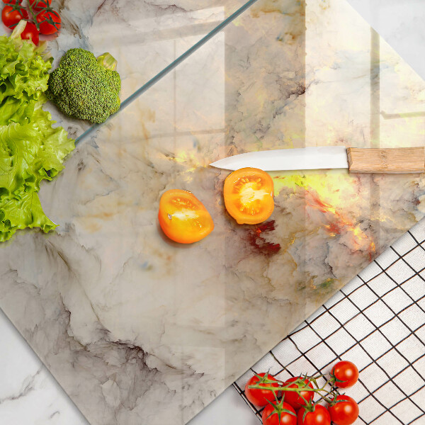 Deska za sporák Textura mramoru se zlatem