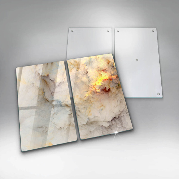 Deska za sporák Textura mramoru se zlatem