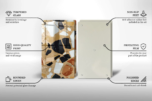 Deska za sporák Dekorativní kameny talíř