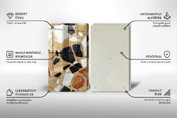 Deska za sporák Dekorativní kameny talíř